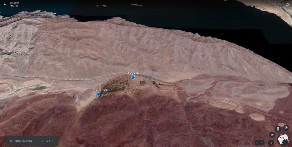 Image of Zanganeh from Google Earth